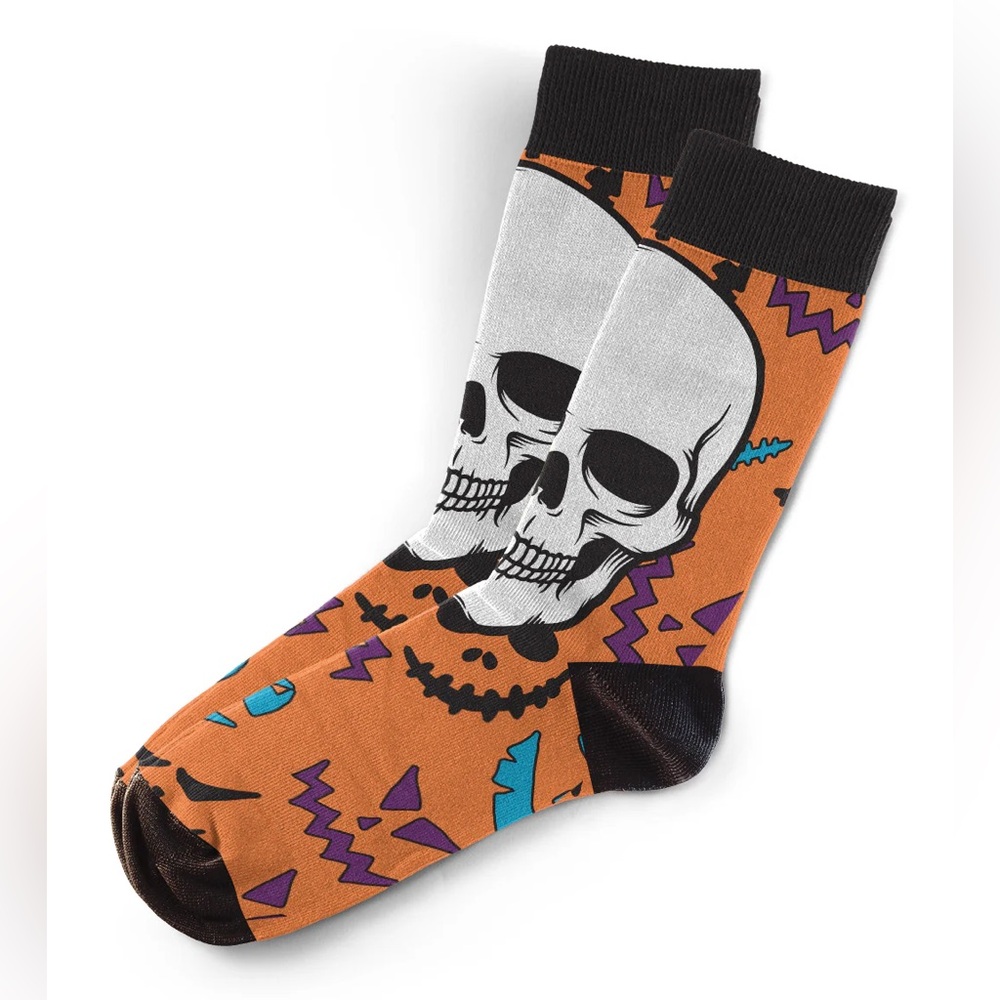 Sillies Socks Halloween Skull SocksNovelty Happy Socks Silly Funny Fun Sox